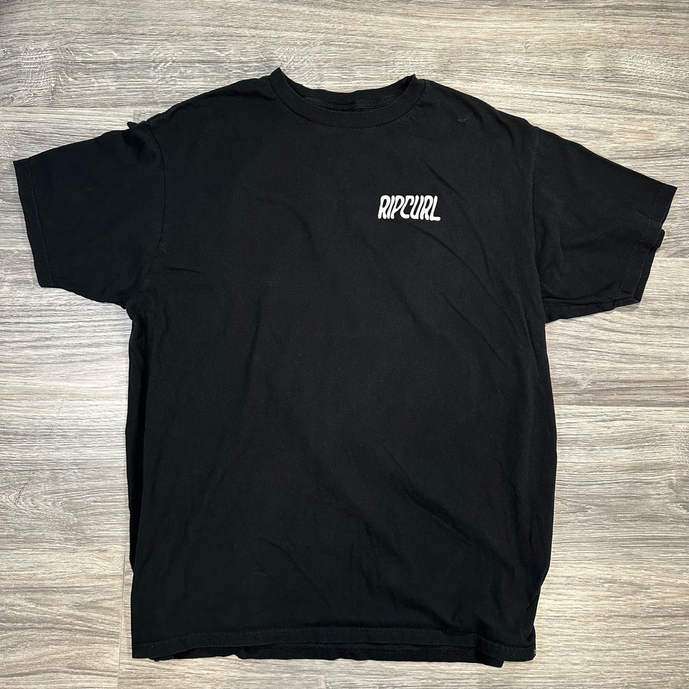 Ripcurl Pocket Logo Surfer Graphic Men's Black Tee XL